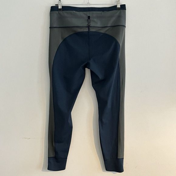 Athleta x Allyson Felix Leggings Blue/Gray Cropped Size L Activewear Gym Train - Picture 7 of 15